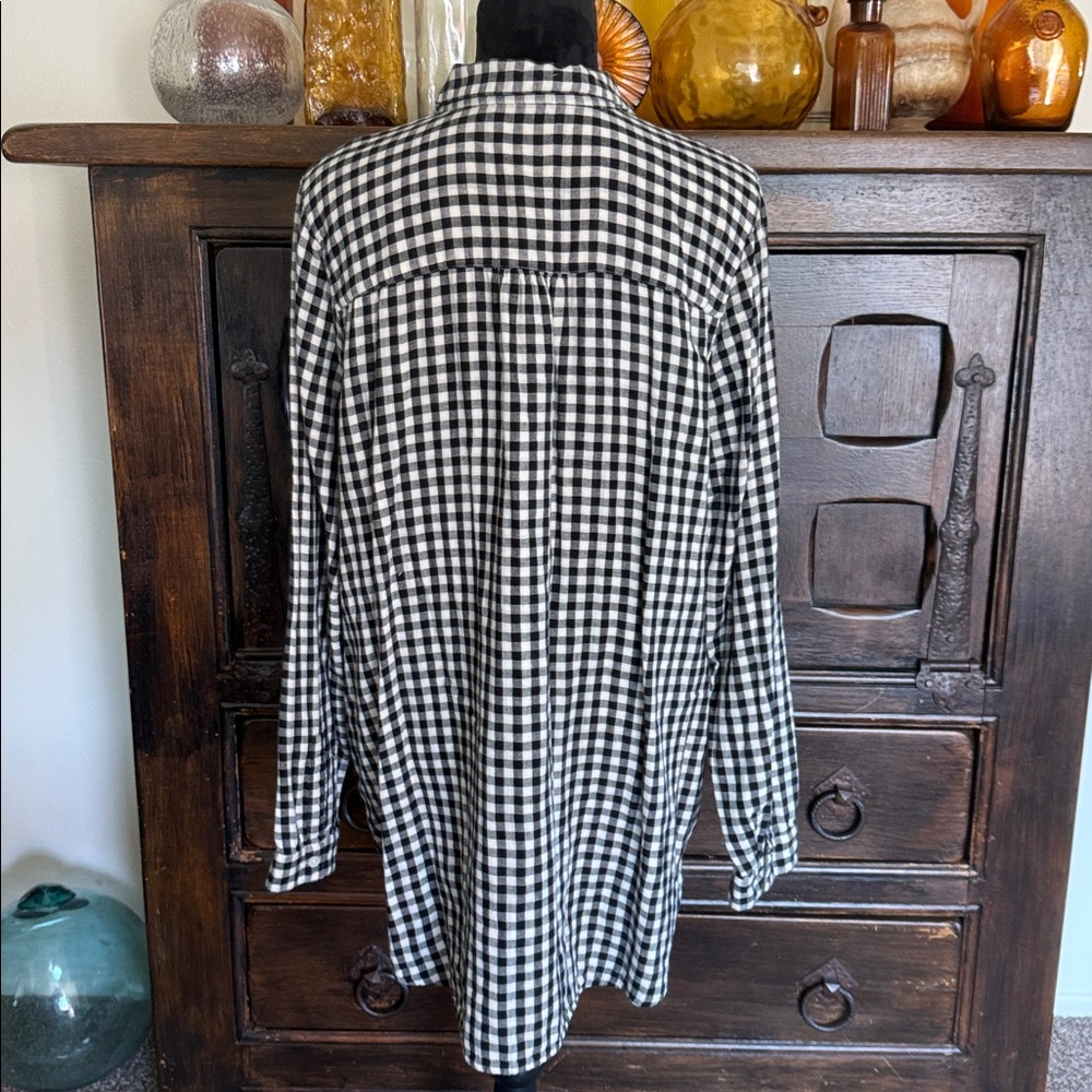 J Jill Shift Gingham Flannel Tunic - image 7